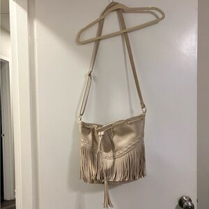 Fringe Tan Shoulder Bag